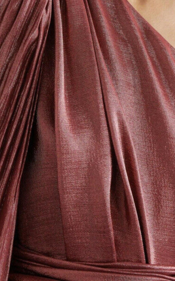 Gucci One Shoulder Asymmetric Lame Gown - Runway Catalog