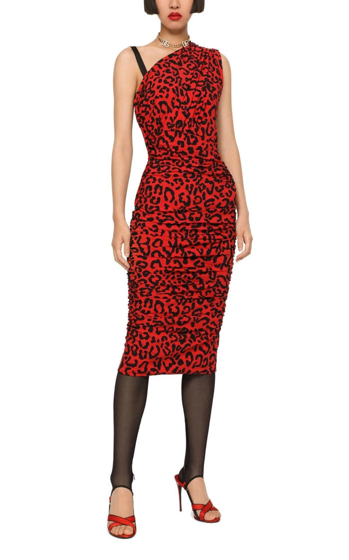 Dolce & Gabbana One - shoulder Leopard - print Dress - Runway Catalog