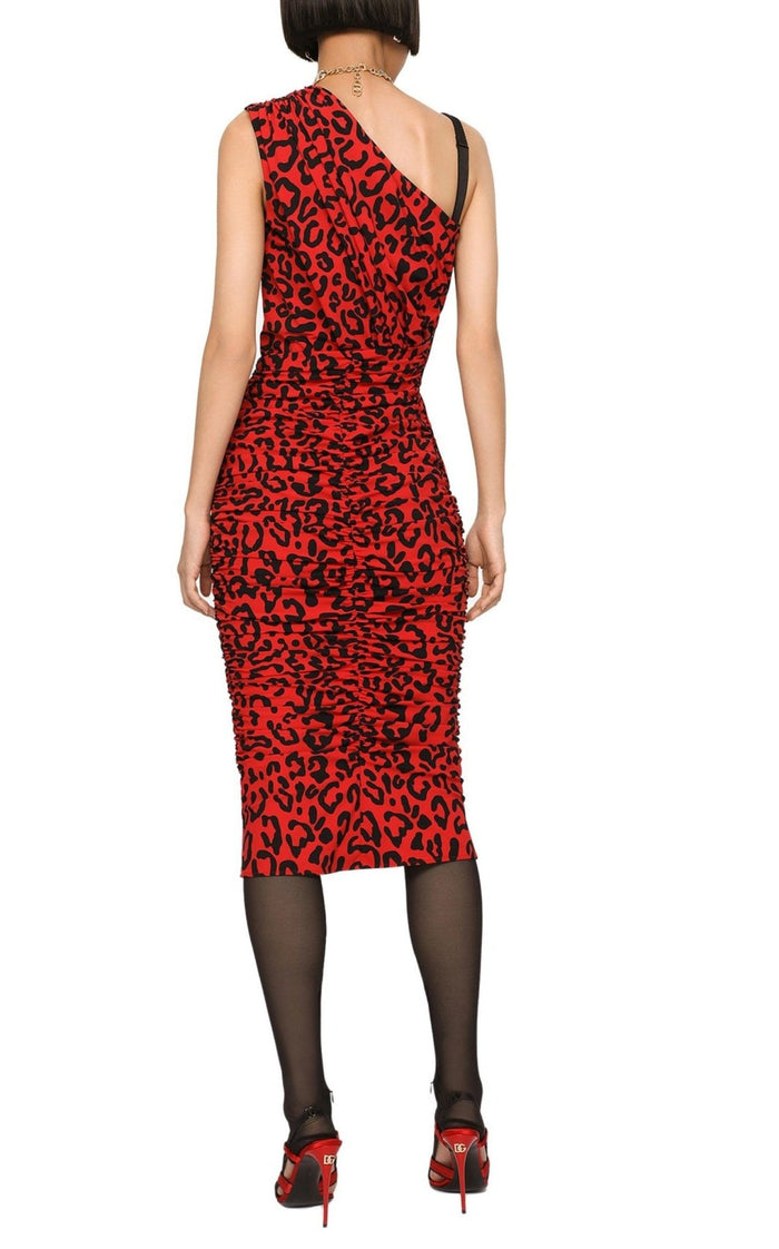 Dolce & Gabbana One - shoulder Leopard - print Dress - Runway Catalog