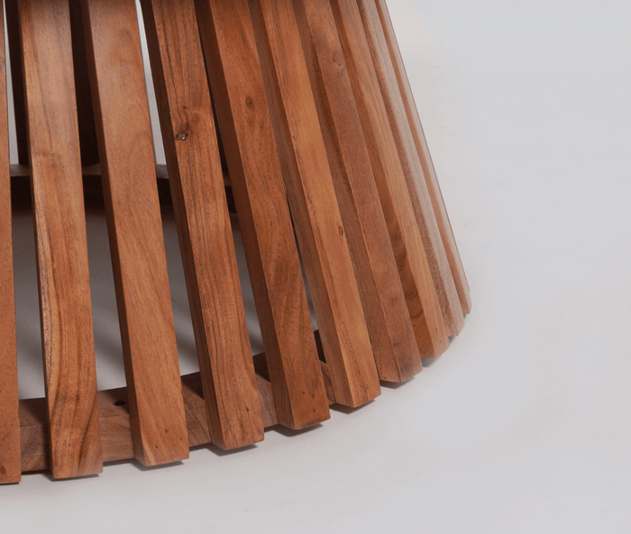 Orbit Solid Wood Round Coffee Table - Coffee Table - Furniselan - Natural-Finish