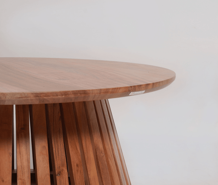 Orbit Solid Wood Round Coffee Table - Coffee Table - Furniselan - Natural-Finish