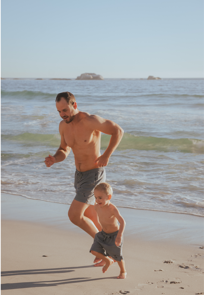 Orca Plain Father & Son Swim Trunks