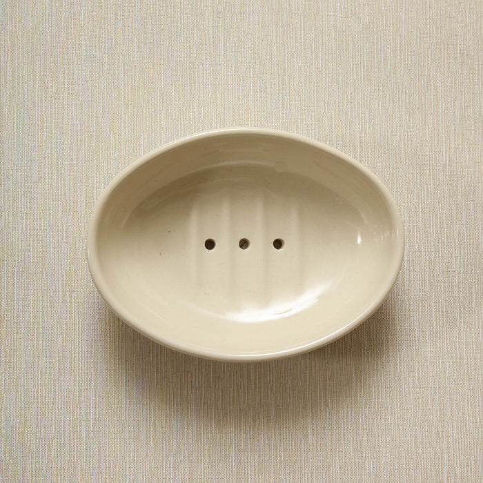 Oval ceramic soap dish