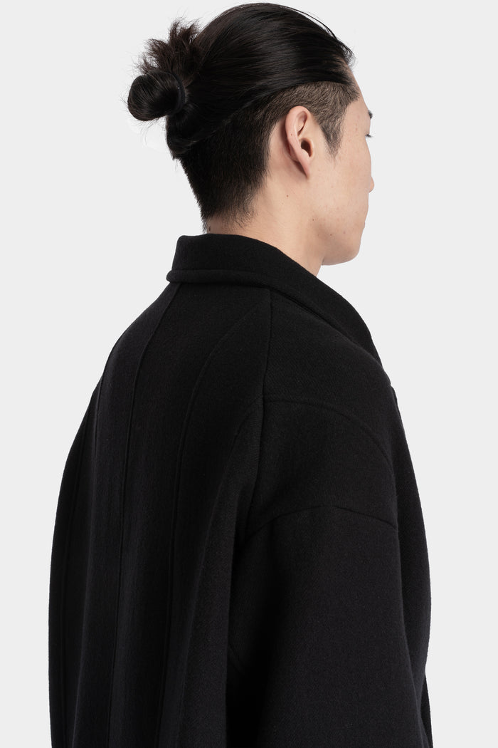 Andrea Ya'Aqov | AW25 - Oversized double breasted wool coat, 25MTEM16