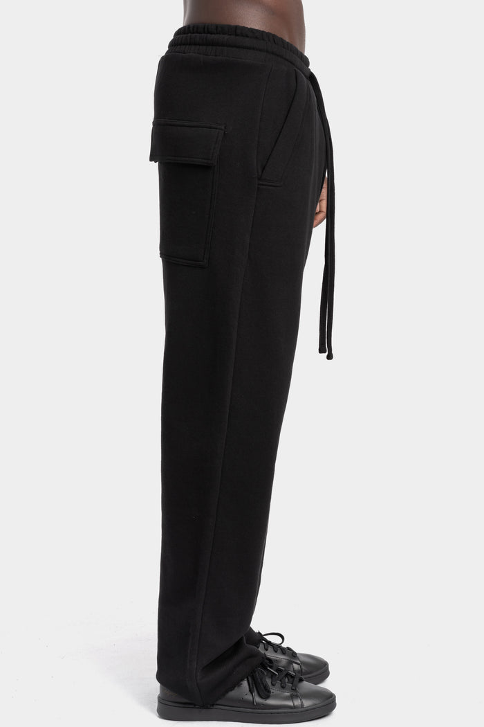 Thom Krom | SS26 - Drop crotch cotton sweatpants, Black MST518