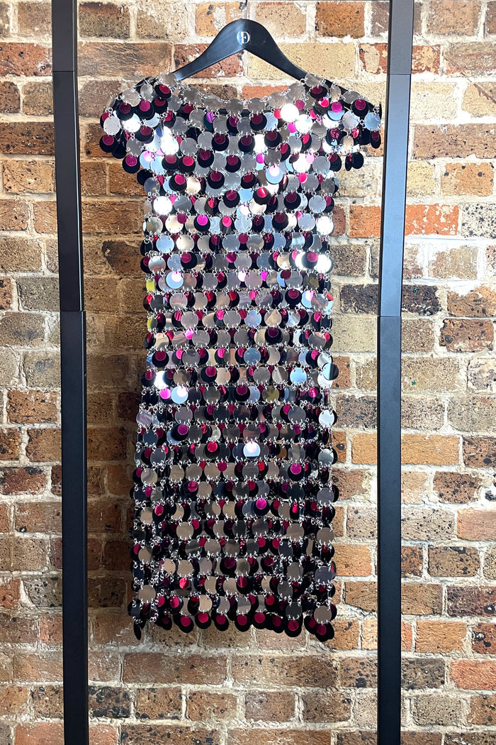 Paco Rabanne Sequin Chain Mail Mini Dress image 1