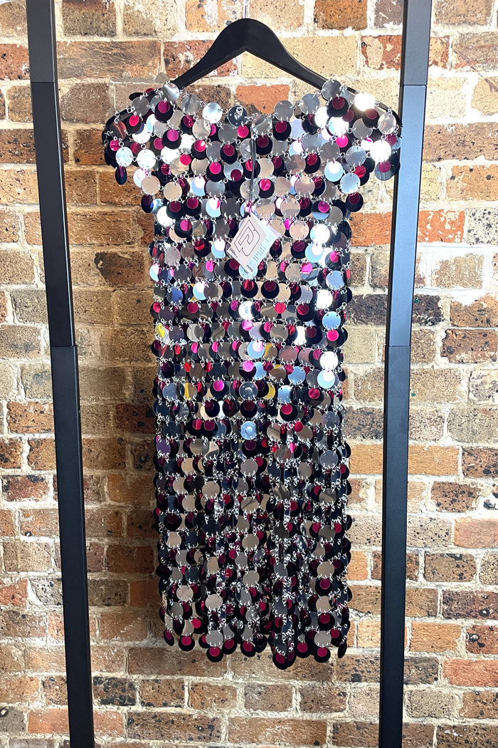 Paco Rabanne Sequin Chain Mail Mini Dress image 2