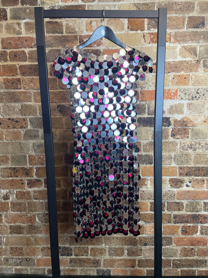 Paco Rabanne Sequin Chain Mail Mini Dress image 5
