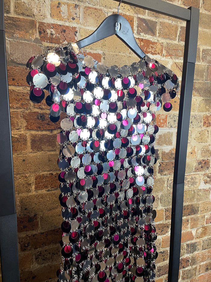 Paco Rabanne Sequin Chain Mail Mini Dress image 7