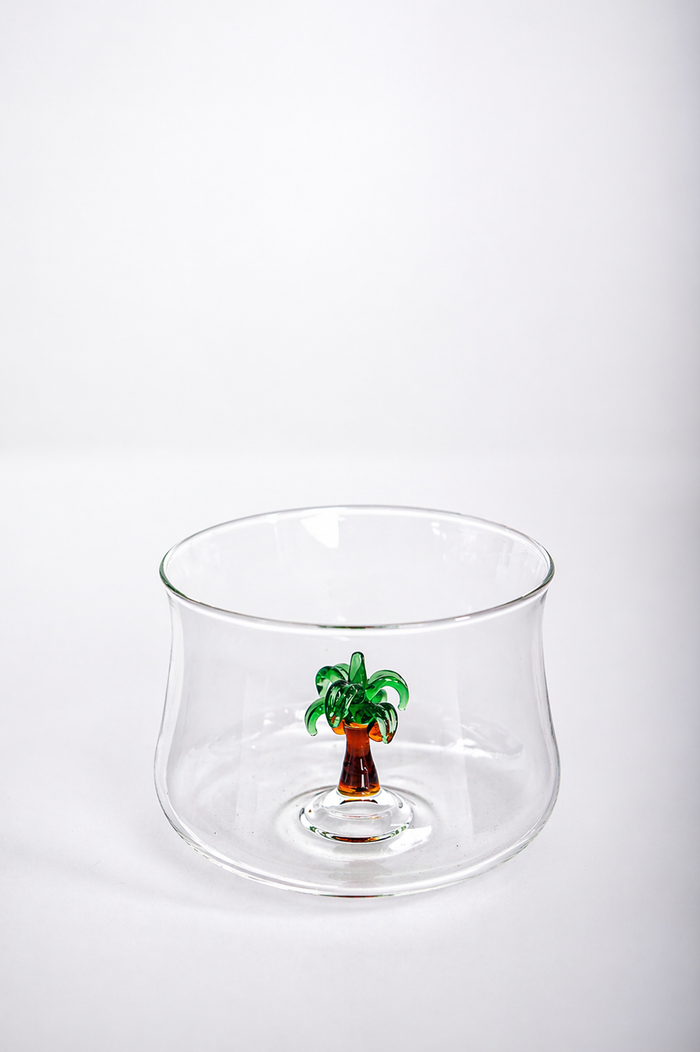 Palm Tree Glass Bowl