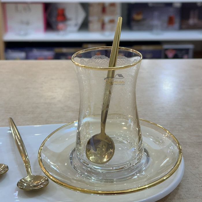 Liman Home Decor - Liman Online Paris Theelepel Goud 6 Delig