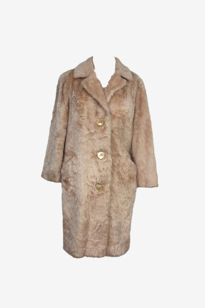 'Passport' Faux Shag Fur Coat