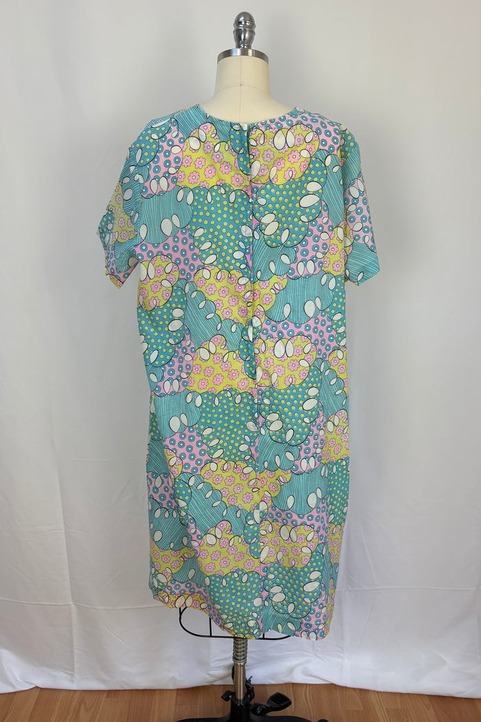 Pastel pink and blue pocket front pool dress