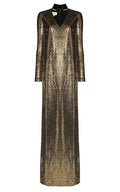 Gucci Patent Choker Chainmail Gown - Runway Catalog