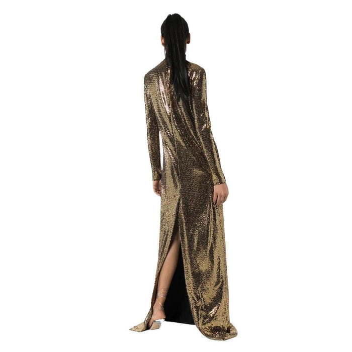 Gucci Patent Choker Chainmail Gown - Runway Catalog