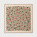 Peach Floral Satin Scarf