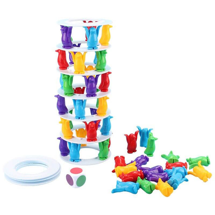 Penguin Tower Collapse Game | Balance Tower Game For Kids
