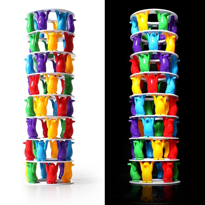 Penguin Tower Collapse Game | Balance Tower Game For Kids
