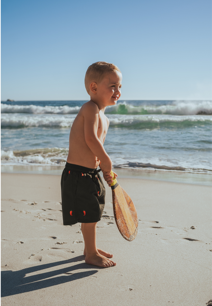 Pepper Print Father & Son Swim Trunks