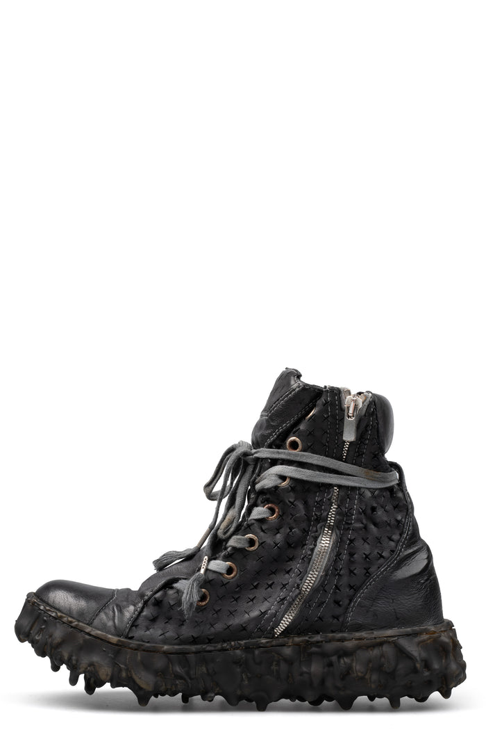 Culture of Brave Perforated High top melt sole laced sneakers MELM3