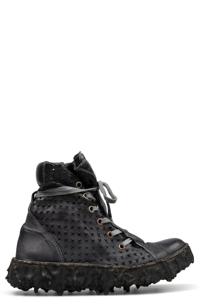 Culture of Brave Perforated High top melt sole laced sneakers MELM3