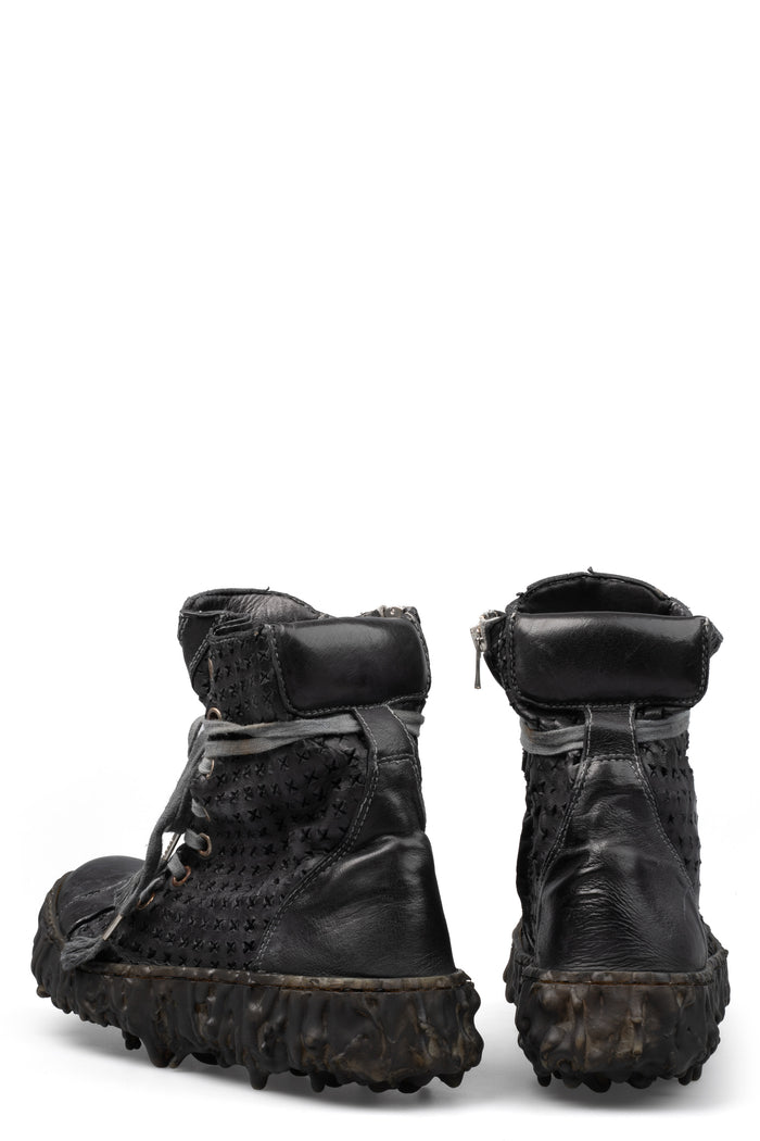 Culture of Brave Perforated High top melt sole laced sneakers MELM3
