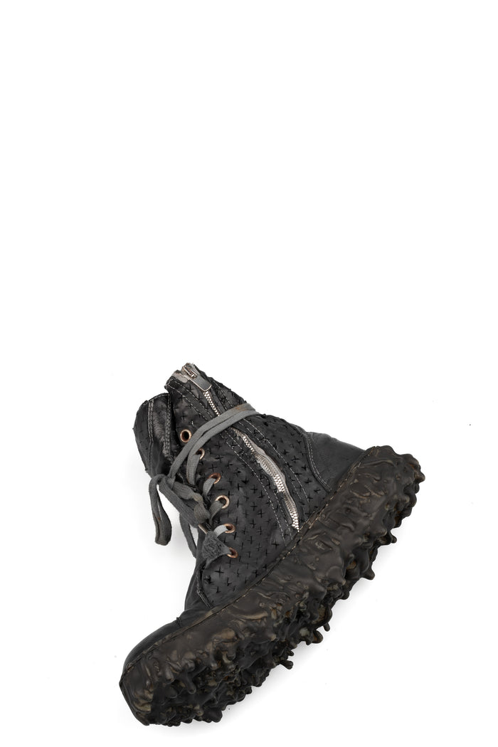 Culture of Brave Perforated High top melt sole laced sneakers MELM3