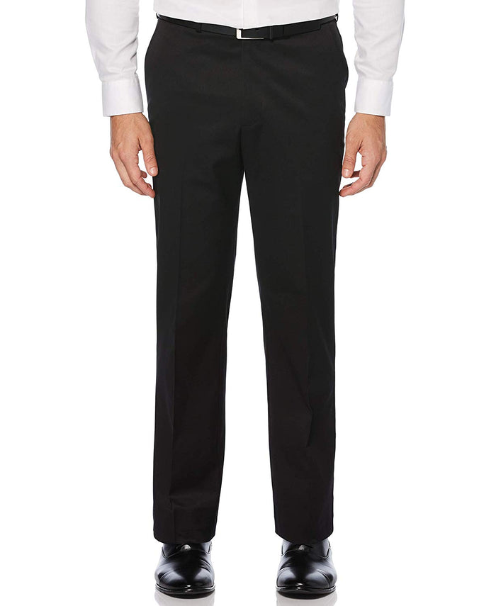 Perry Ellis Pantalón de algodón de Ajuste clásico con Parte Delantera Plana. Pantalones para Hombre