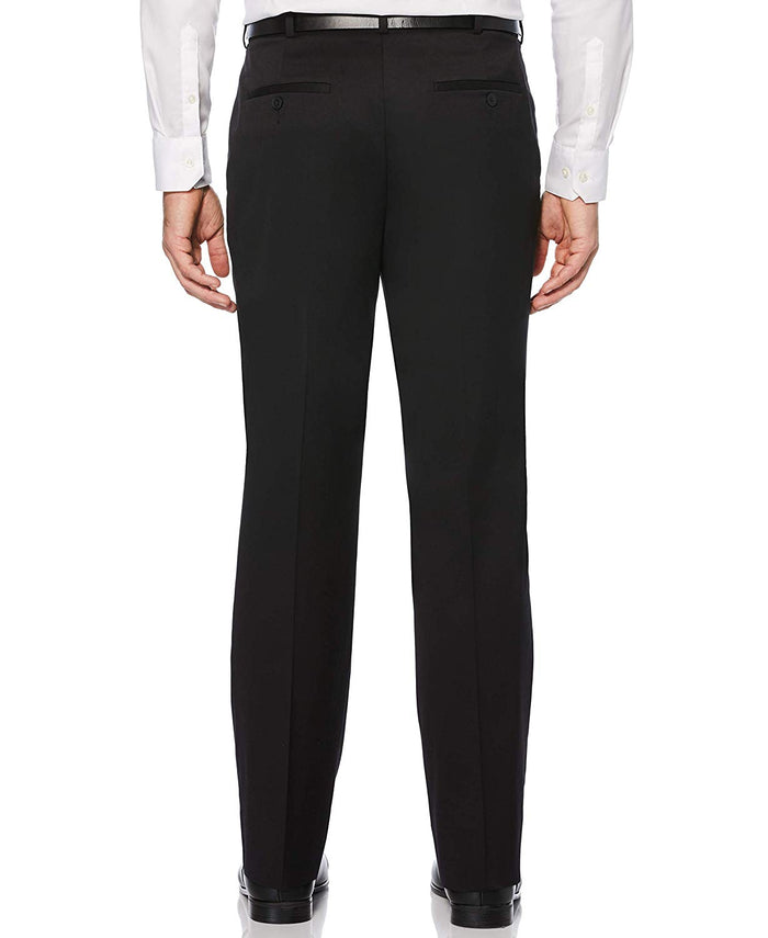 Perry Ellis Pantalón de algodón de Ajuste clásico con Parte Delantera Plana. Pantalones para Hombre