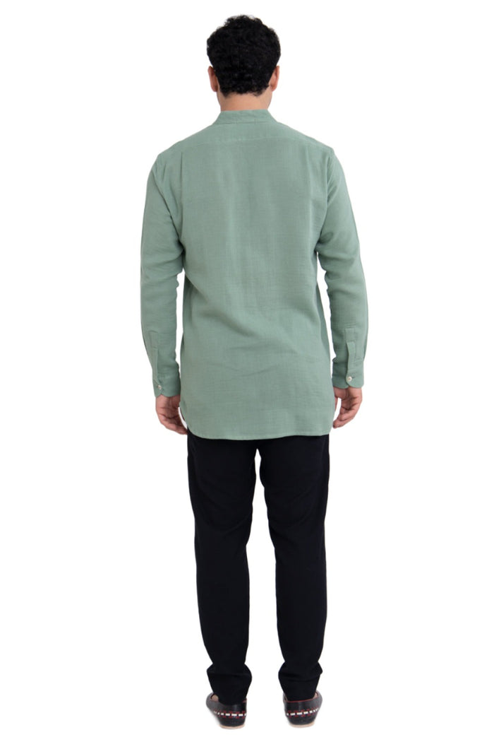 Philippe Cotton Gauze Green Shirt