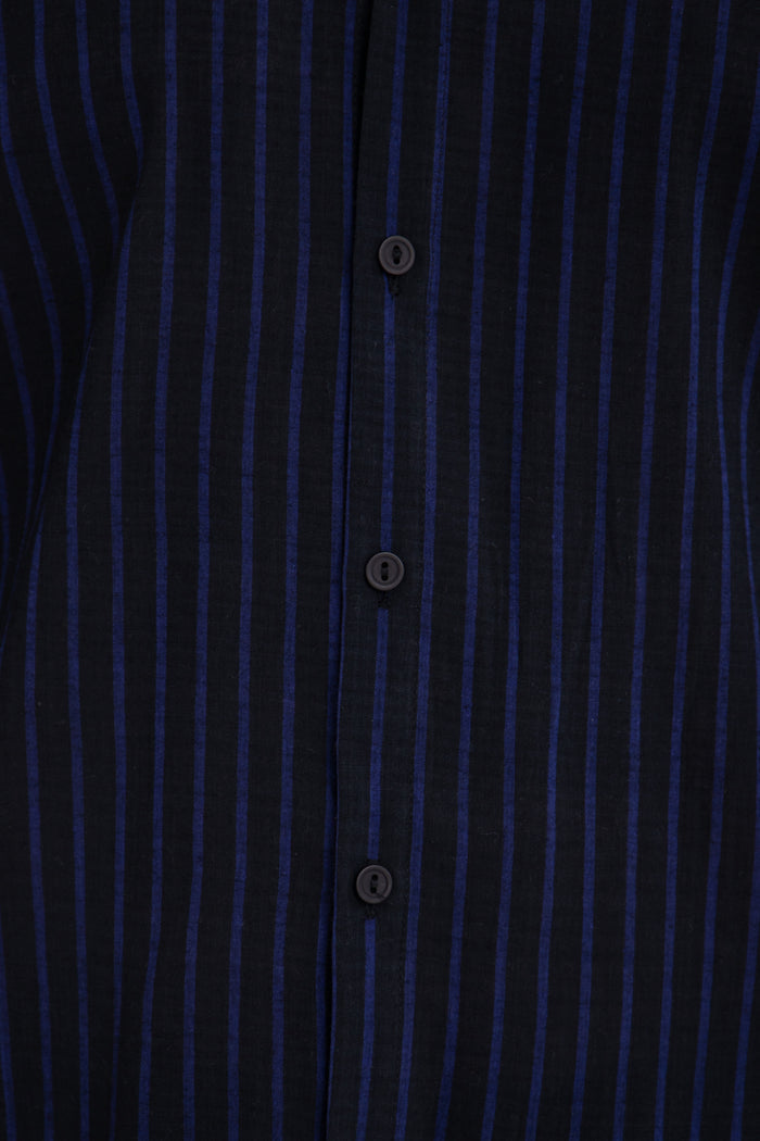 Philippe Muslin Black & Blue Shirt