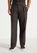 pierre-twin-pleat-melange-tailored-trousers-brown