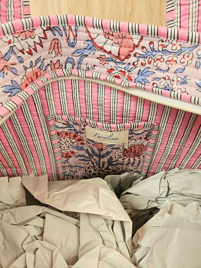 Open bag with inside pocket.