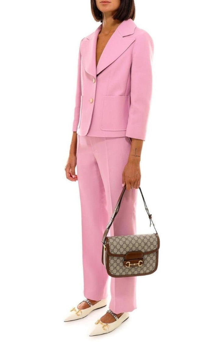 Gucci Pink Silk and Wool Blazer Jacket - Runway Catalog