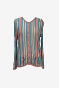 Pink Striped Chanel Cardigan