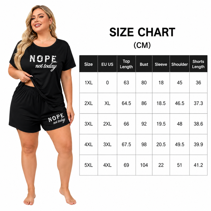 Letter print two piece lounge set for women with short sleeve top, shorts and elastic cotton like Lycra comfort all seasons