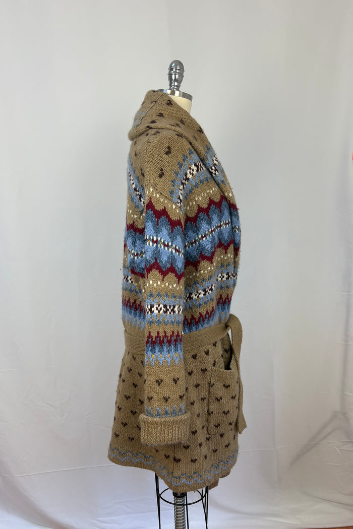 Polo Ralph Lauren Knitted Fair Isle Shawl Cardigan