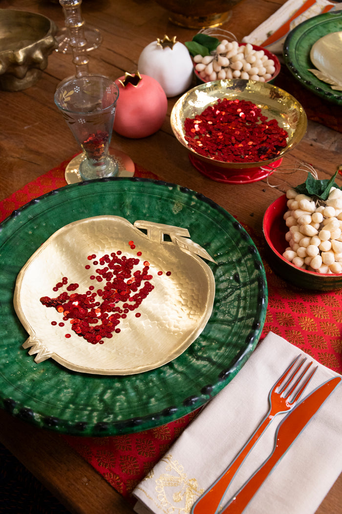 Pomegranate Brass Plate