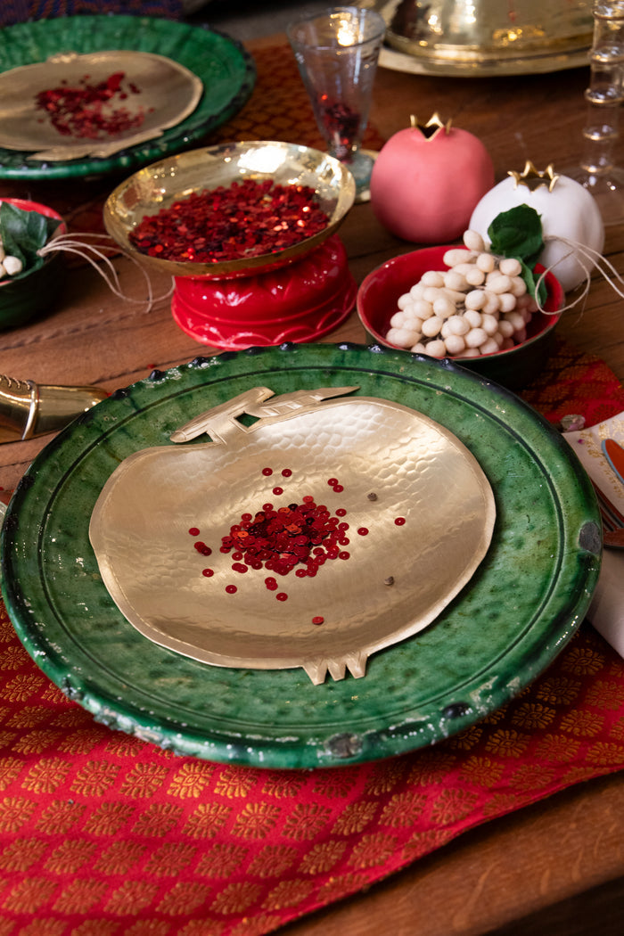 Pomegranate Brass Plate