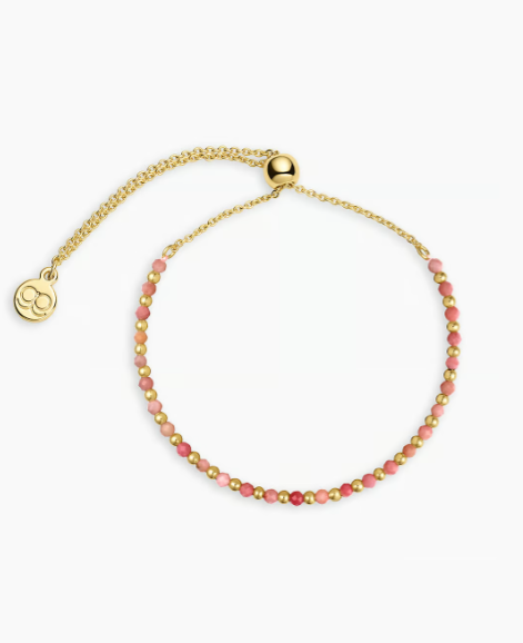Power Gemstone Brooks Bracelet for Compassion. Rhodochrosite