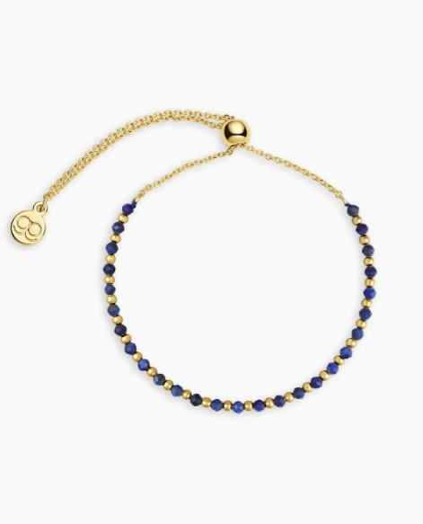 Power Gemstone Brooks Bracelet for Wisdom. Lapis