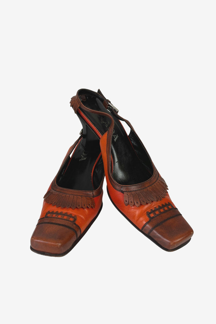Prada FW 1999 Slingback Heel With Tassel