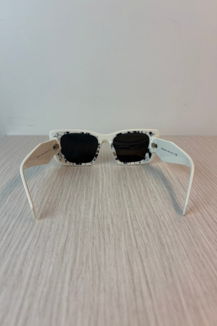 Prada Ivory Geometric Sunglasses