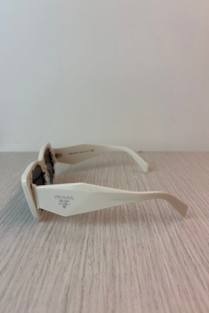 Prada Ivory Geometric Sunglasses
