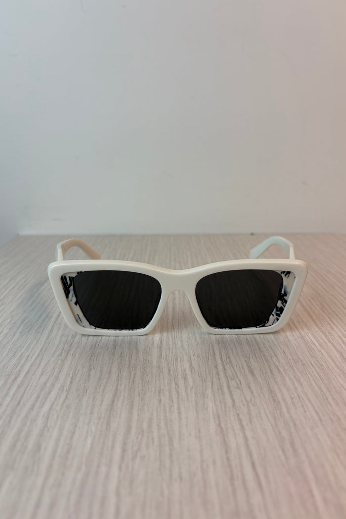 Prada Ivory Geometric Sunglasses