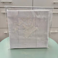 White hankie with embroidery.