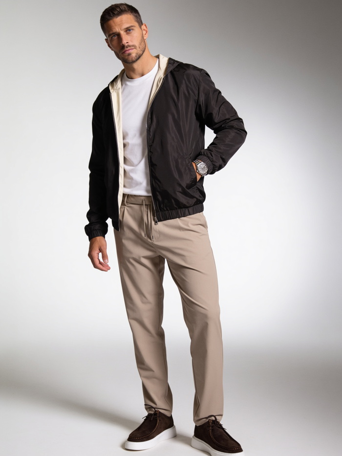PREMIUM BROWN HOODED JACKET