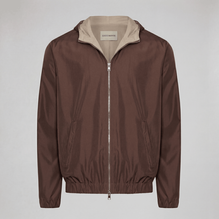 PREMIUM BROWN HOODED JACKET
