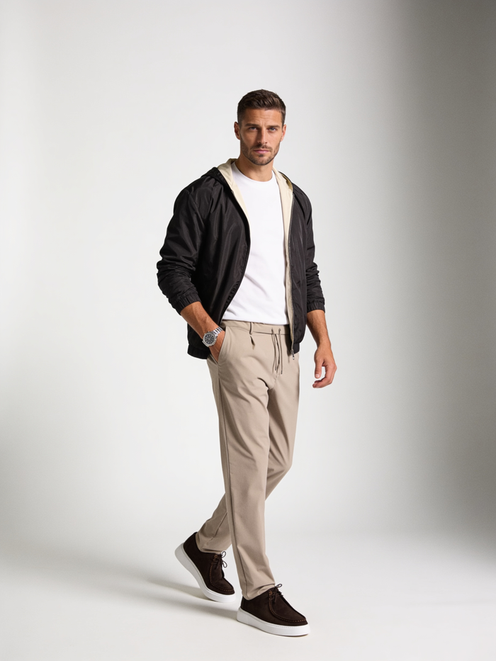 PREMIUM BROWN HOODED JACKET