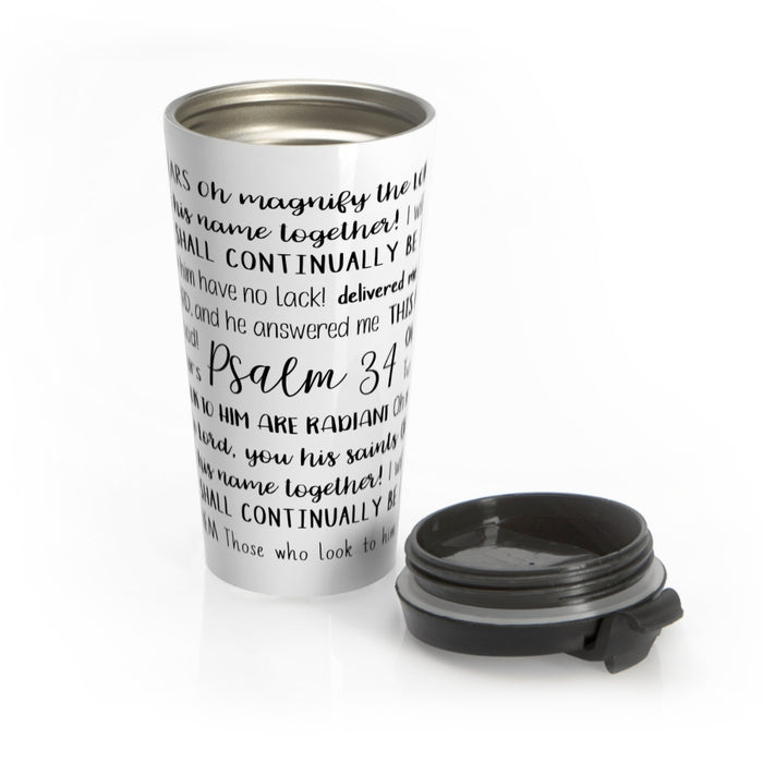 Psalm 34 Travel Mug